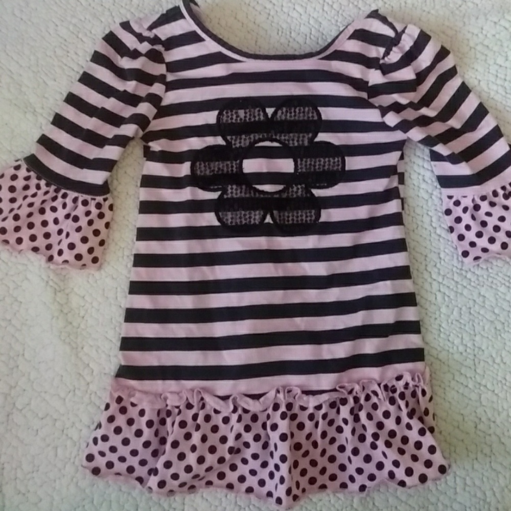Carters Pink and black dress 2T.